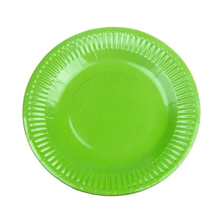 批发7英寸彩色圆纸盘 幼儿园儿童diy手工材料一次性纸盘子10个装