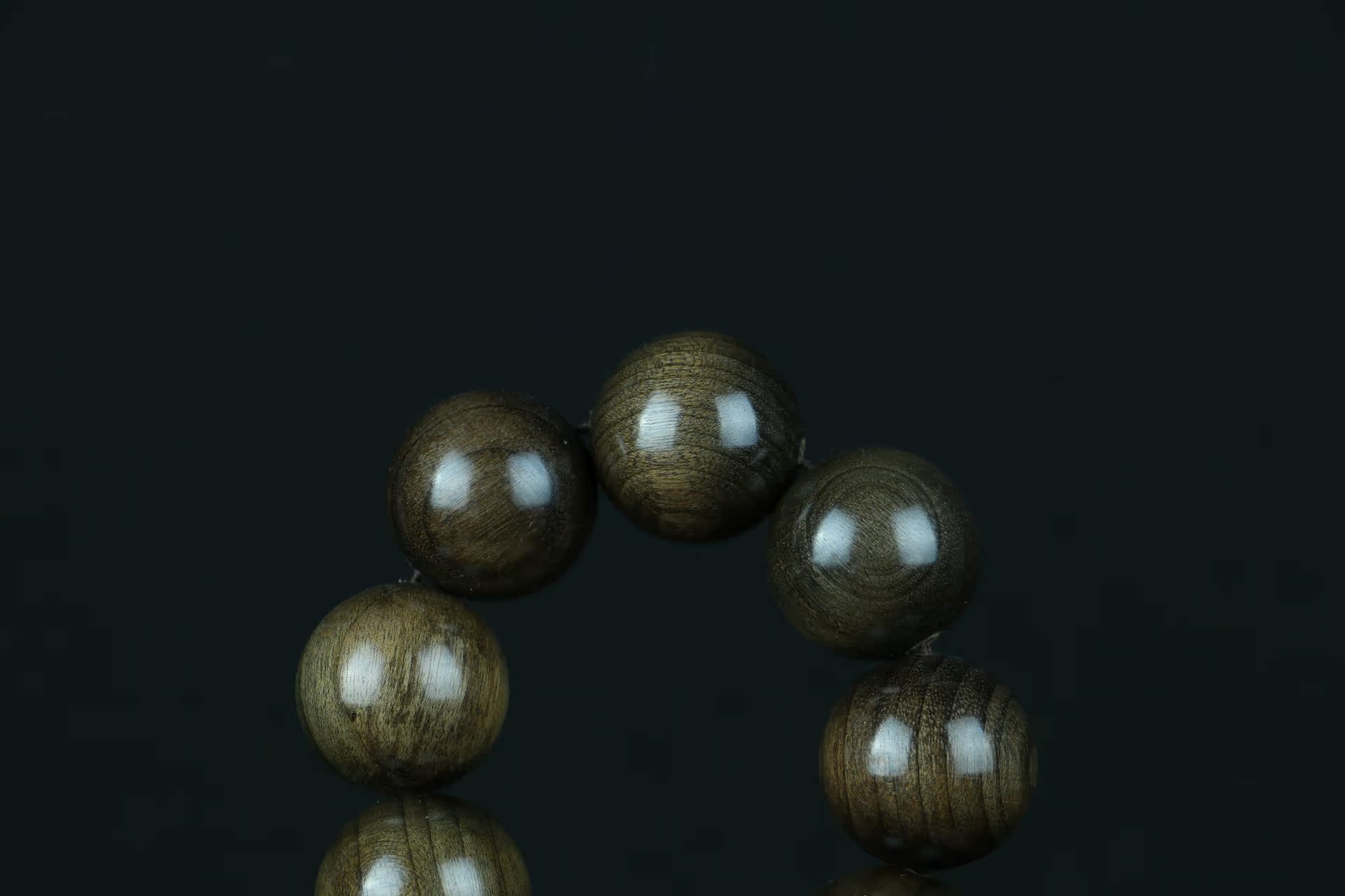 正宗四川乌木 阴沉木佛珠金丝楠手串12颗20mm手