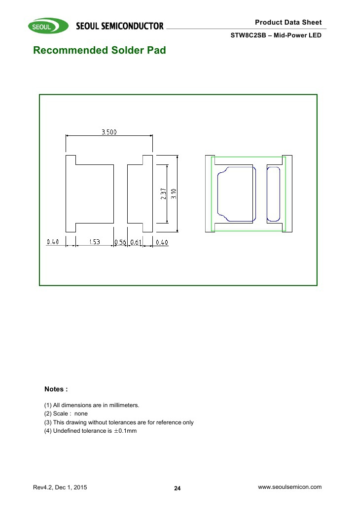 首尔灯珠_贴片式3030双芯灯珠 3030正白白冷