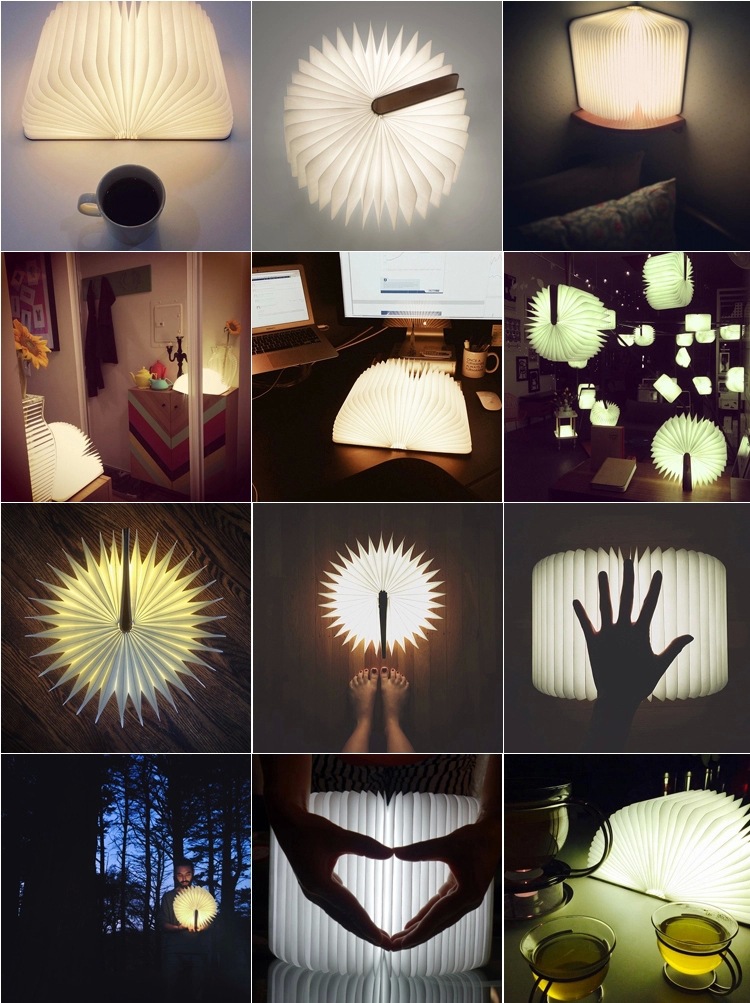 李荣浩同款充电翻页书页灯折叠书本灯魔法折纸书灯创意木质礼品灯