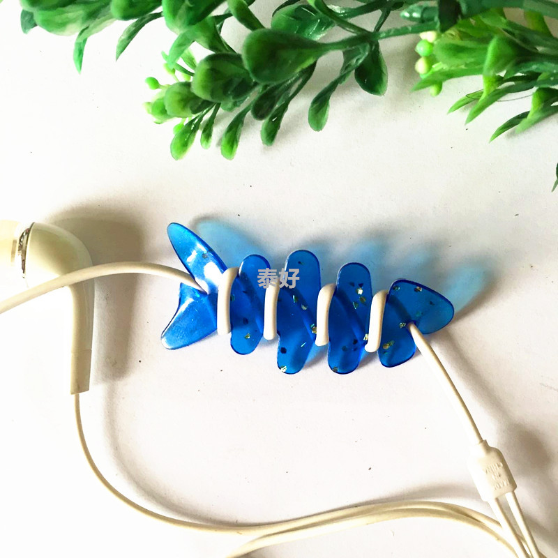 厂家直销鱼骨绕线器礼品淘宝赠品耳机绕线器缠线器集线器批发批发