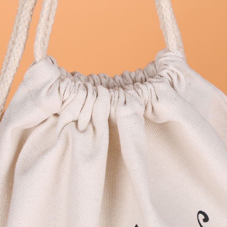 厂家定做棉布束口袋 空白棉布拉绳袋 抽绳棉布袋 收口袋