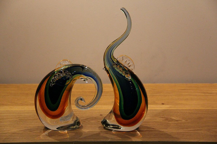 批发供应玻璃摆件 动物形玻璃摆件 琉璃摆件 工艺品 可定做