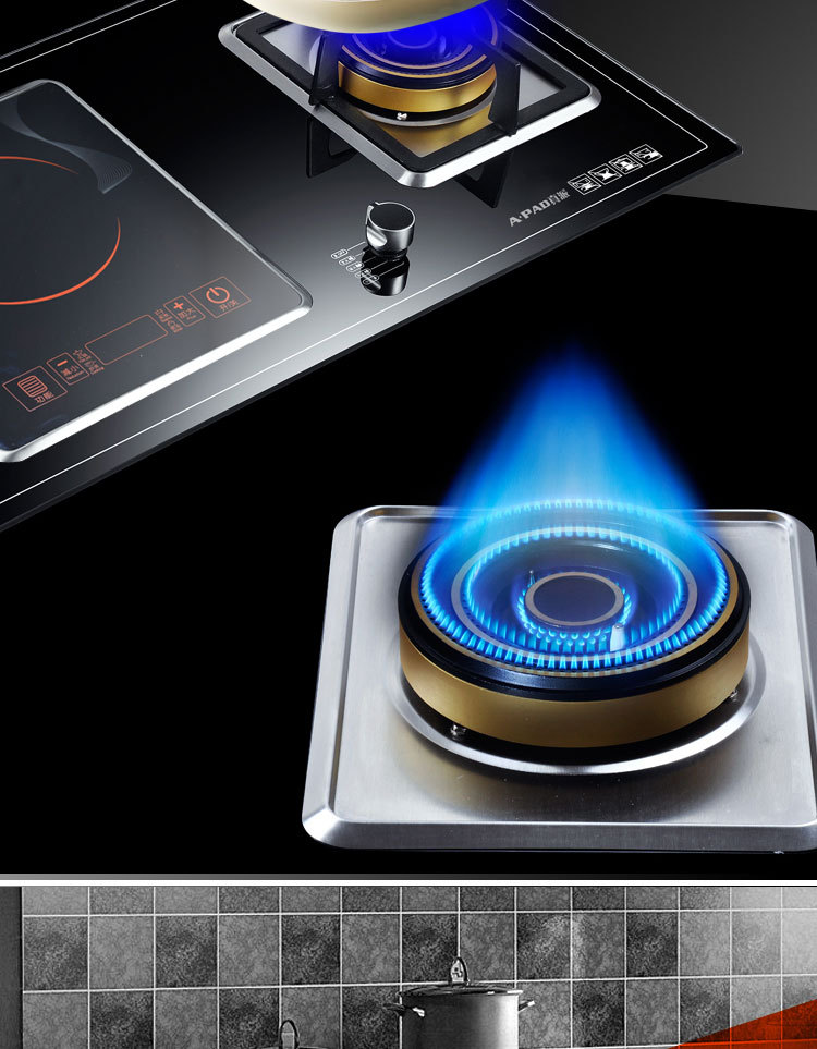 钢化玻璃气电灶嵌入式气电两用灶 大功率大火力 批发oem一台起售