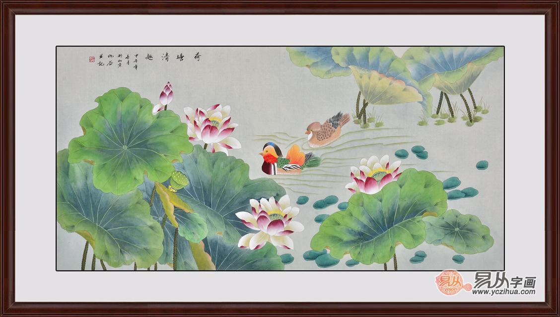 电视背景墙挂什么画好