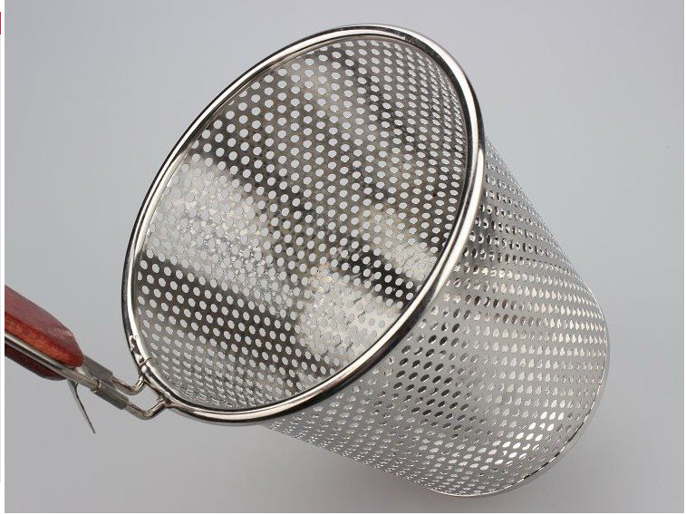 不锈钢麻辣烫漏勺 米线漏煮面勺过滤网关东煮饺子捞煮漏斗捞面勺
