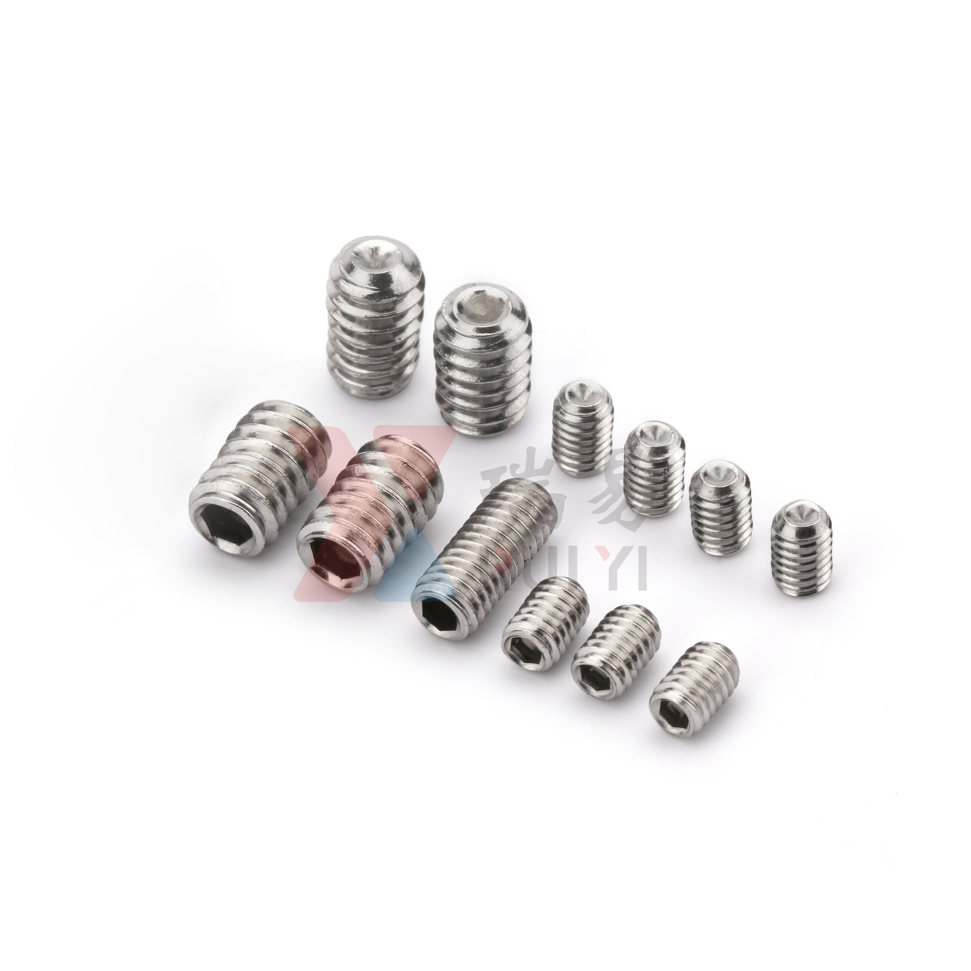 304不锈钢内六角止付螺丝 凹端紧定螺钉 无头机米螺丝钉m5m6m8