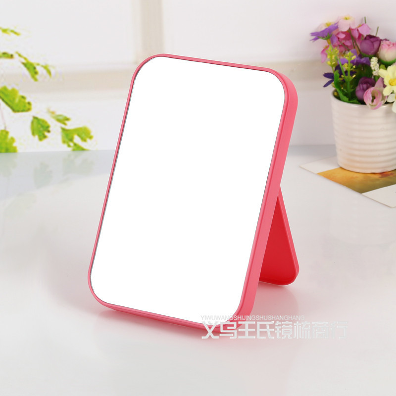 Desktop Makeup Mirror 15 New Foldable Household Lay Sidewards Table Mirror Korean Style Fresh Beauty Dressing Mirror Wholesale