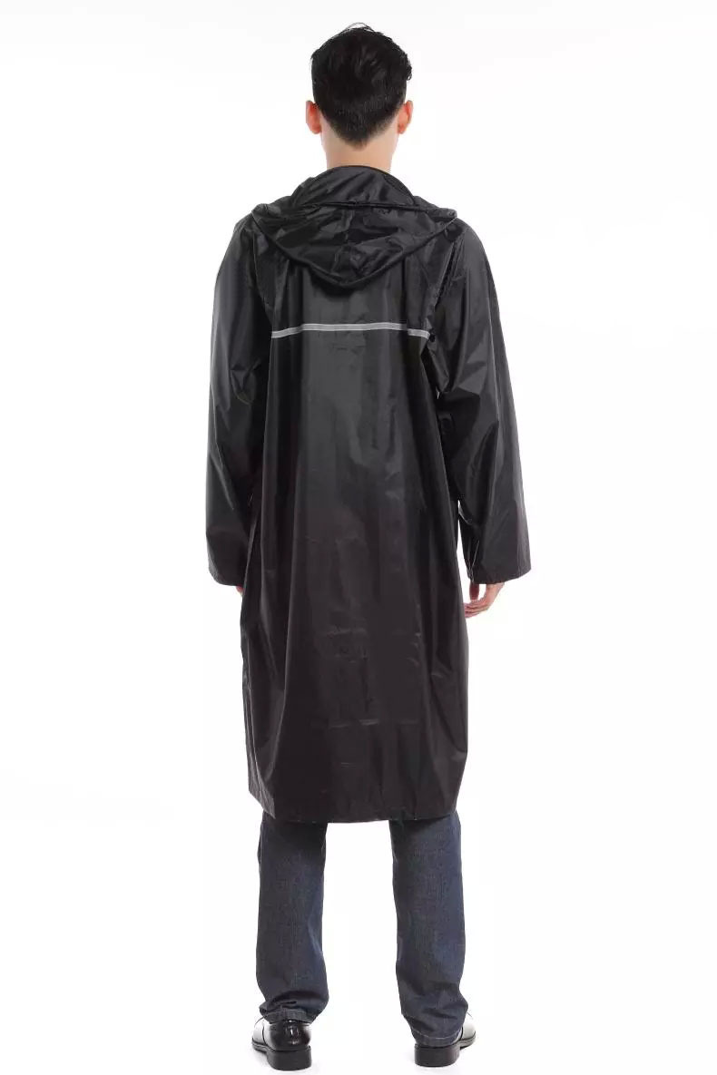 正品天堂雨衣尼龙绸风衣 男女成人连体雨衣有袖雨披带荧光条 nf-2