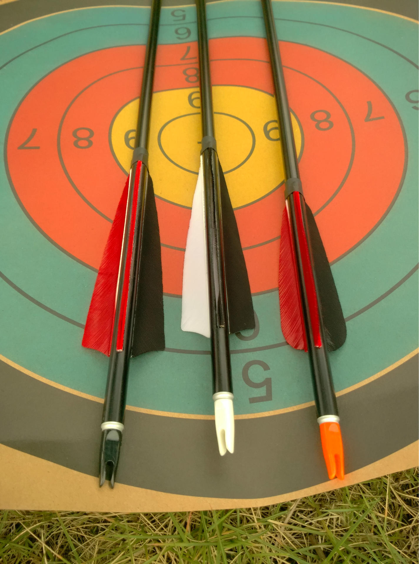 7075铝箭 可换头 内插尾 真羽 复合弓箭-阿里巴巴