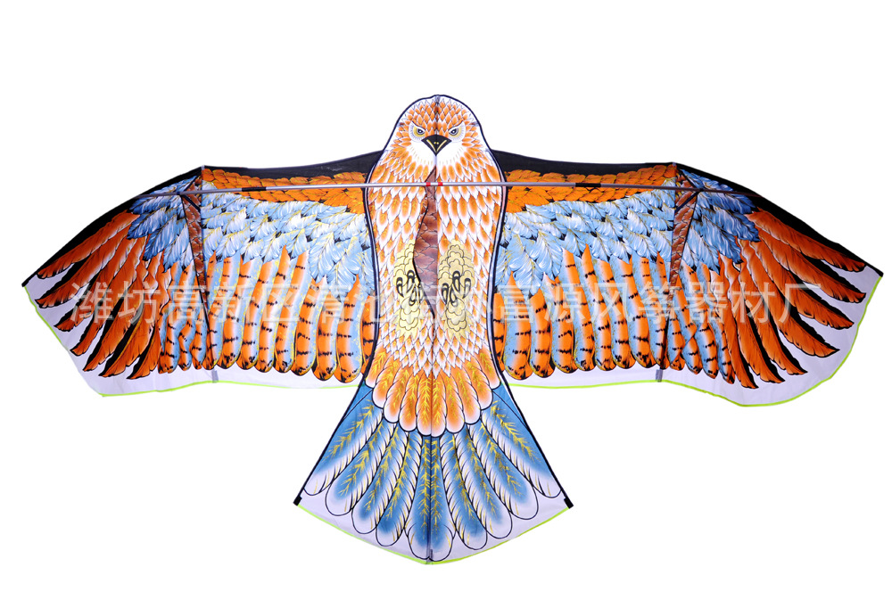 潍坊风筝雄鹰 前撑杆大小钢老鹰风筝 1.8-2.4-3.6米微风好飞配线