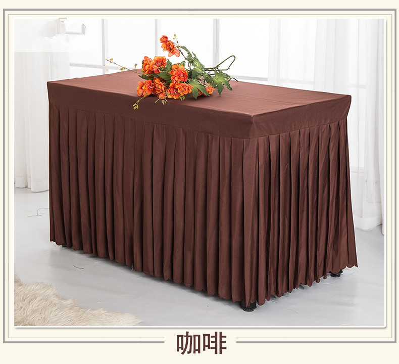 酒店宾馆百褶桌裙会议桌裙签到裙批发全棉涤纶面料多色可尺寸定制