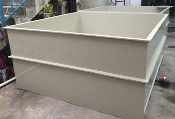 循环水养鱼设备方形pp塑料鱼池可定制