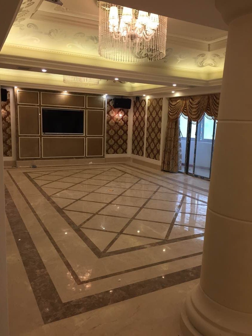 专业全国维也纳酒店大堂地面水刀拼花 低价定制电梯拼花厂家