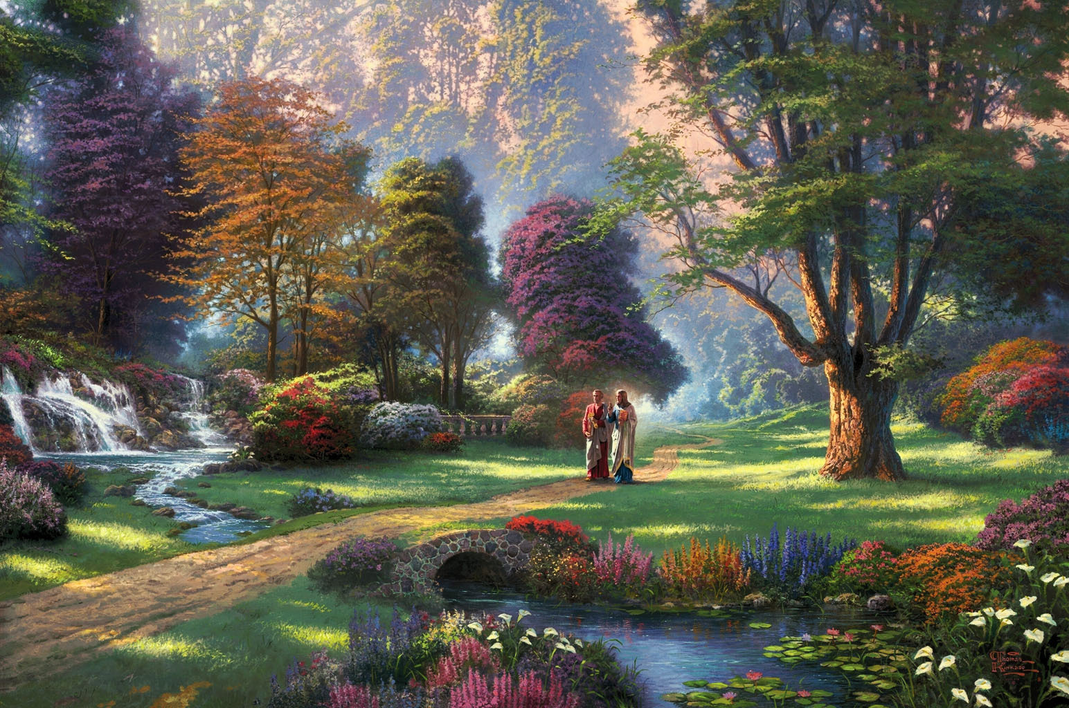 艺术微喷原作版画仿油画托马斯欧洲田园风景画芯批发
