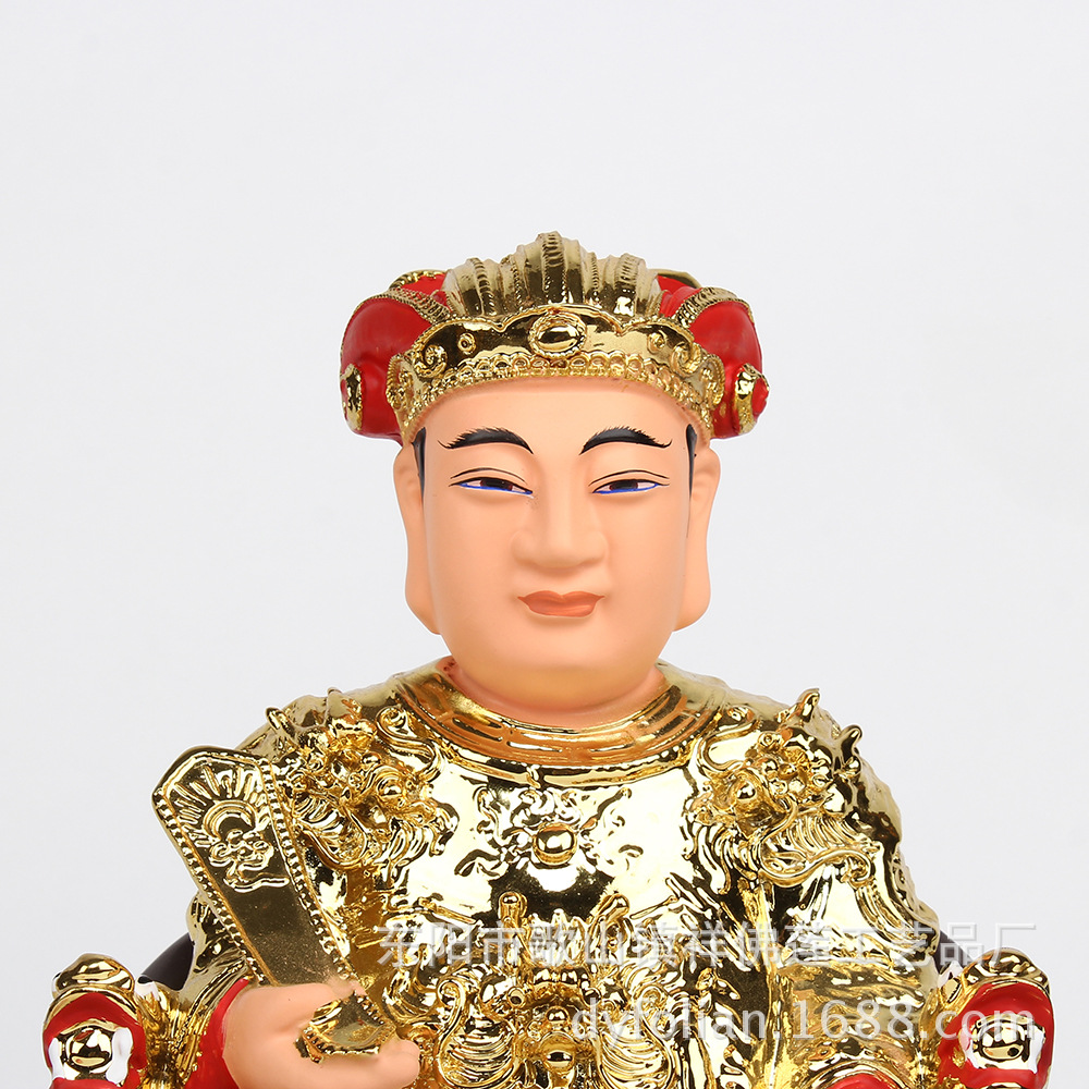 批发定制树脂佛像菩萨 树脂佛像 鎏金灶神灶君灶王祠堂佛像摆件