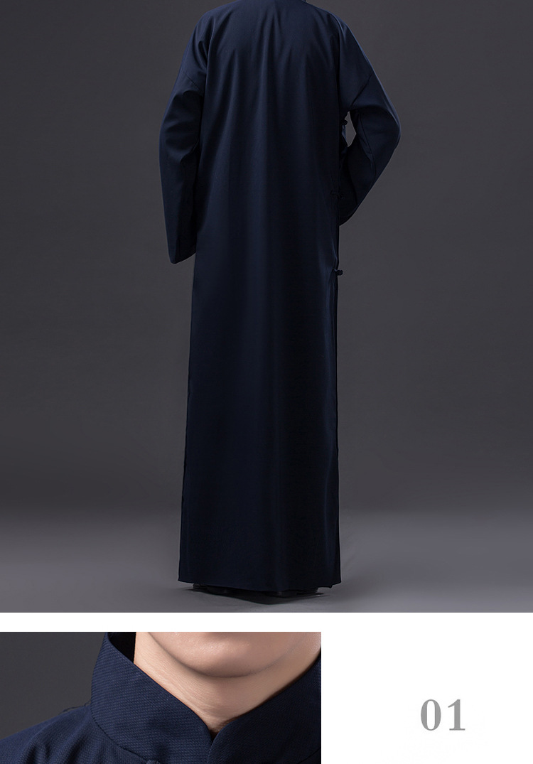 古装民国五四青年长衫先生相声服马褂男士演出服多色长袍批发