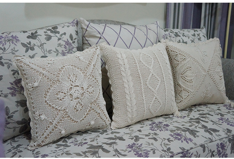 my natural cotton hand-woven pillowcase beige hol