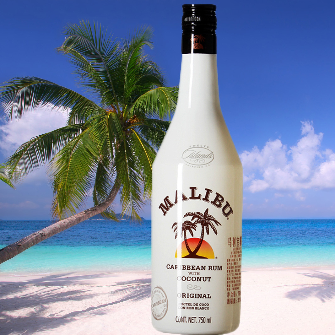 【专业批发量大价优】马利宝椰子朗姆酒 malibu rum 原装进口
