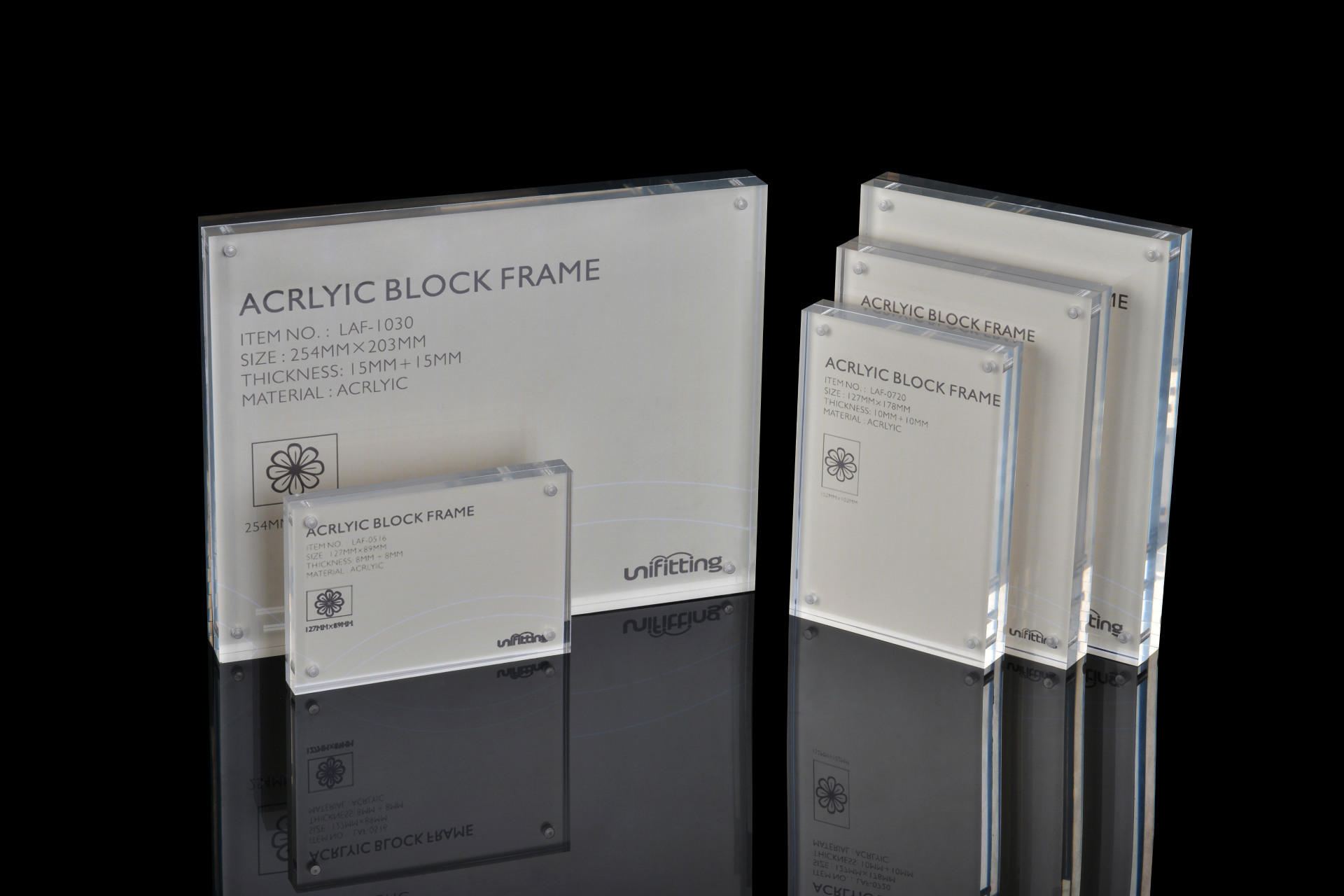 水晶相框 亚克力简约款相框 稳重大方无边框磁吸相架 照片框