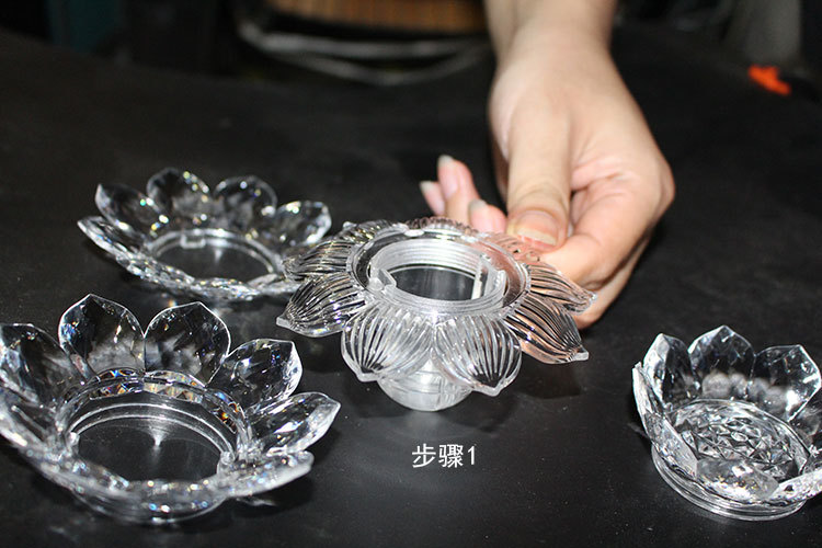注塑加工透明工艺品创意摆件礼品亚克力灯饰吸顶灯配件饰品莲花