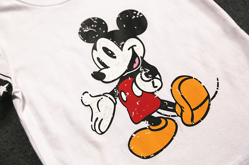 米老鼠 米奇米老鼠迪士尼纯棉卡通亲子短袖上衣赵薇同款一家三口t 夏