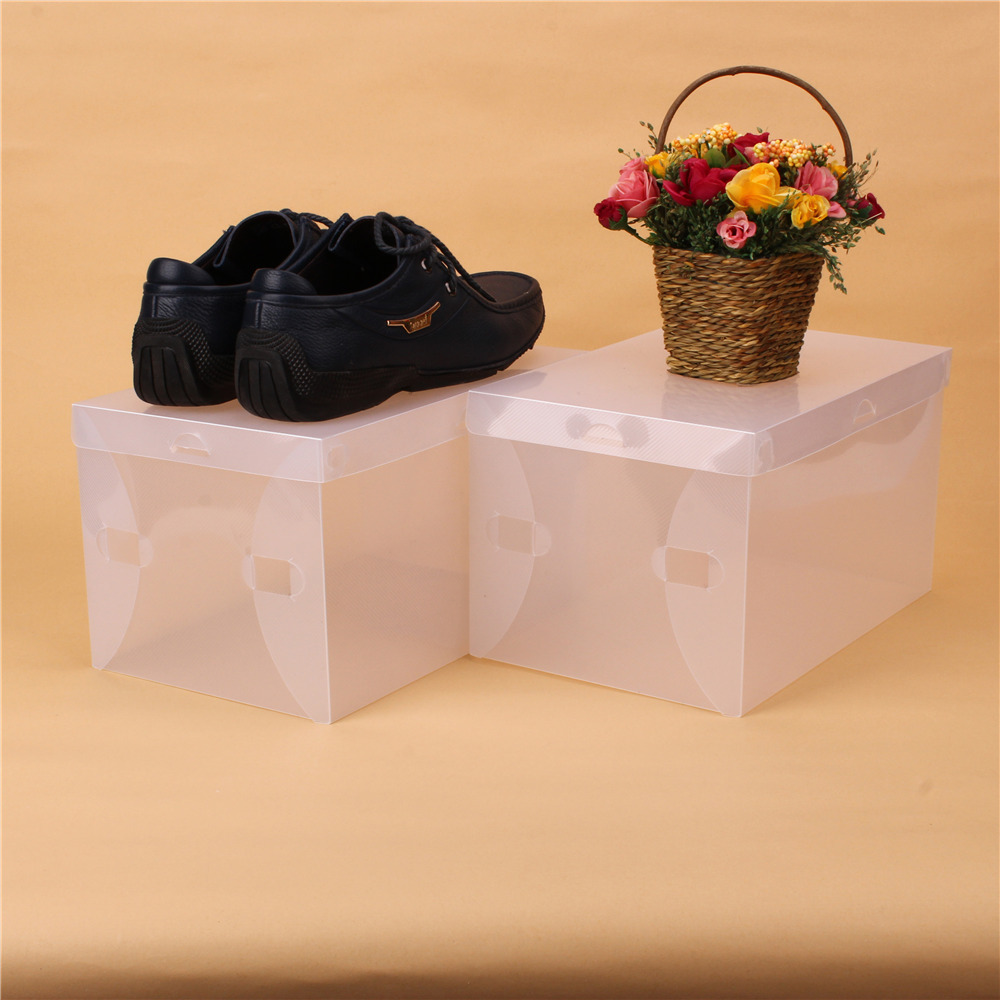 雄辉厂家直销 女士高跟专用透明翻盖式鞋盒 收纳盒 鞋盒批发