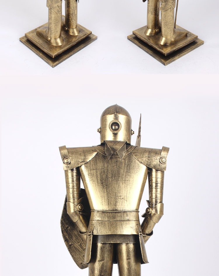 金属工艺品-中世纪西洋骑士铠甲铁人工艺品摆件模型创意欧式时尚家居
