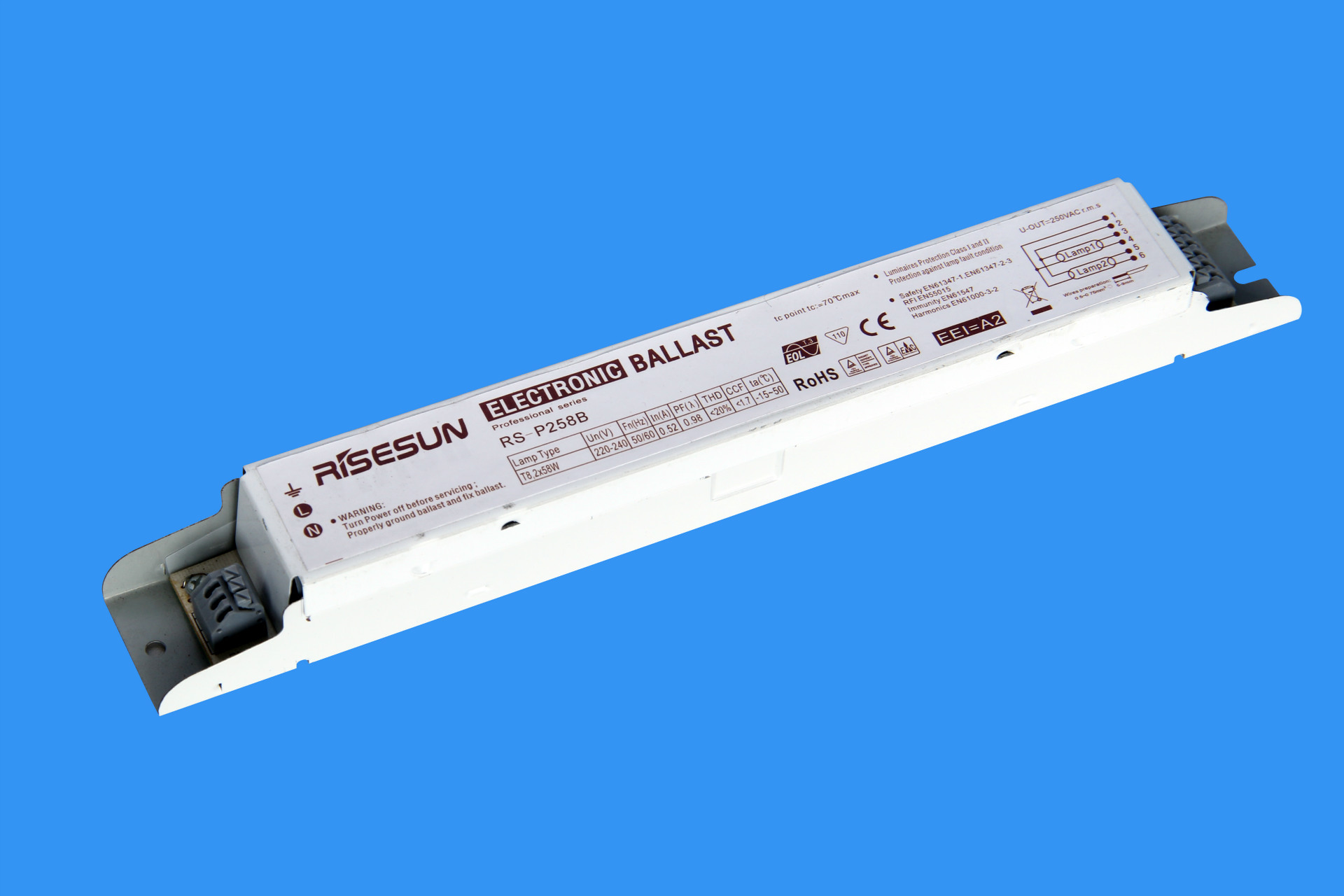 p258b 220v电子镇流器 一拖二镇流器 t8电子镇流器 厂家批发定制