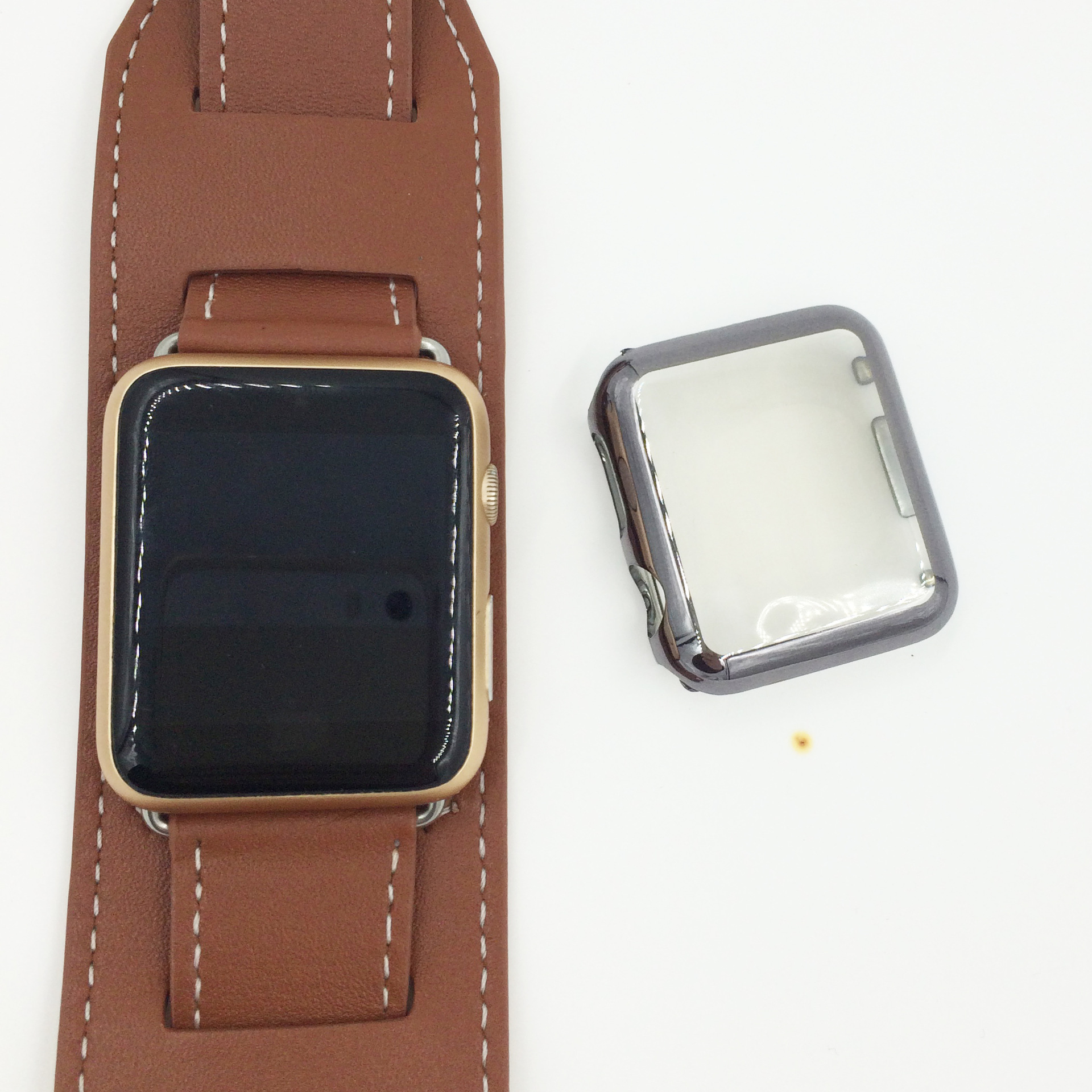 适用于apple watch苹果手表的保护壳pc保护套电镀镀金表壳硬壳