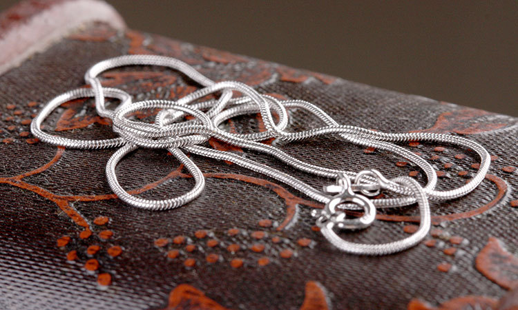 唯华s925纯银圆蛇链 女 项饰吊坠配链 银饰生产厂家批.