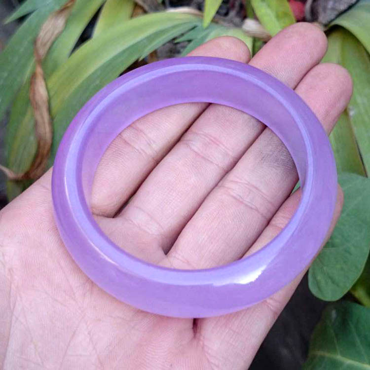 玉器工艺品石英岩紫色玉手镯晶莹剔透油润光滑