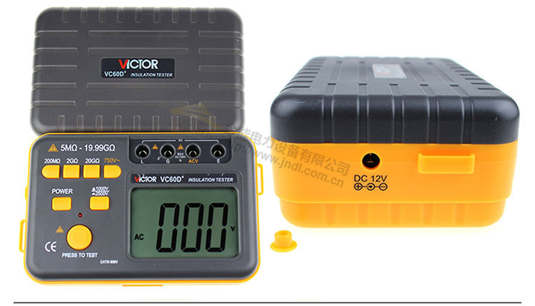 胜利正品 vc60d 绝缘电阻测试仪数字高压兆欧表1000v/2500v 摇表