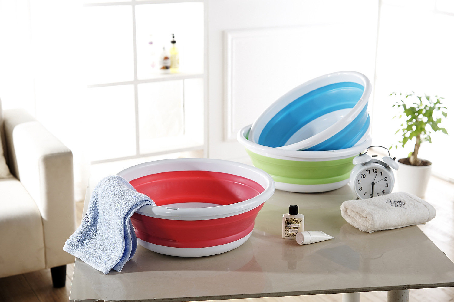 新款折叠脸盆旅游户外便携折叠水盆 婴儿洗脸盆折叠盆批发