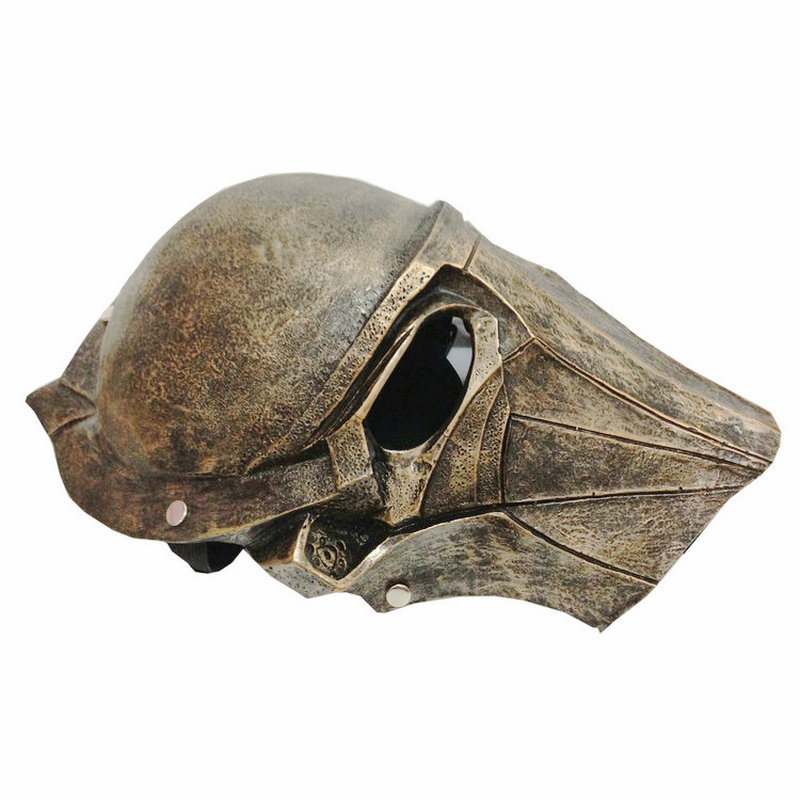 万圣节面具铁血战士鹰面恐怖面罩化妆舞会道具 树脂面具装饰品