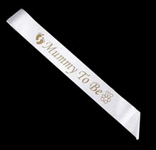 厂家Baby Shower Party 婚庆派对礼仪带烫金Mummy To Be sash