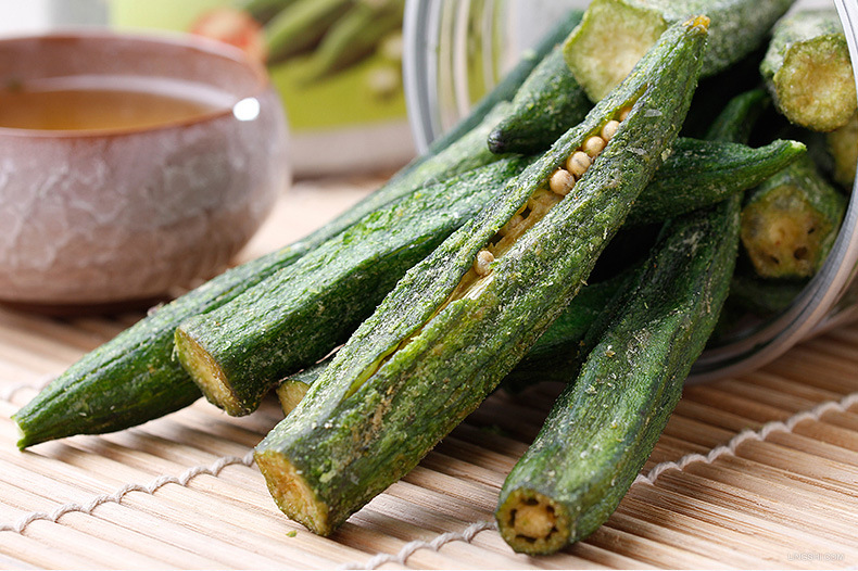 散装脱水冻干黄秋葵蔬菜干脆片微商休闲微商零食散装黄秋葵