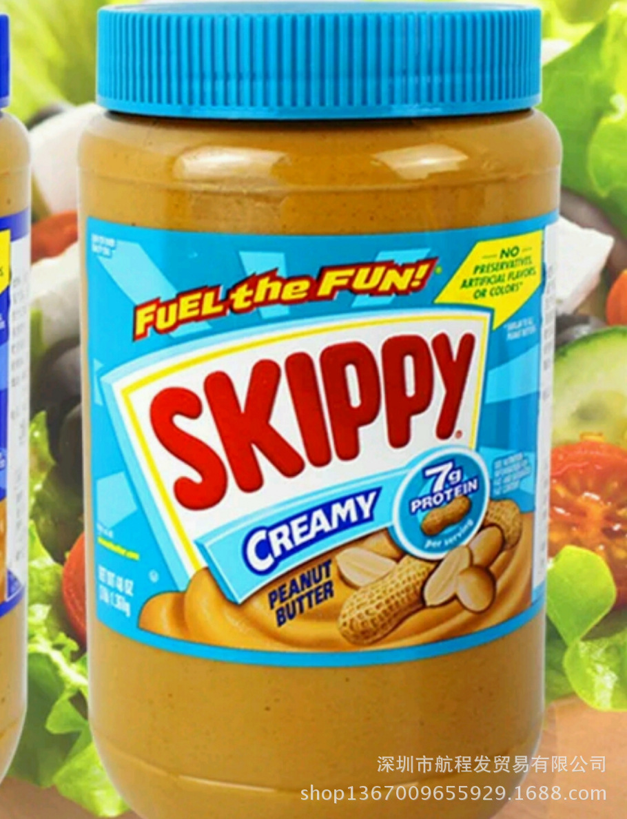 美国原装进口 四季宝幼滑花生酱 skippy 462g克*12瓶1箱 单价26元