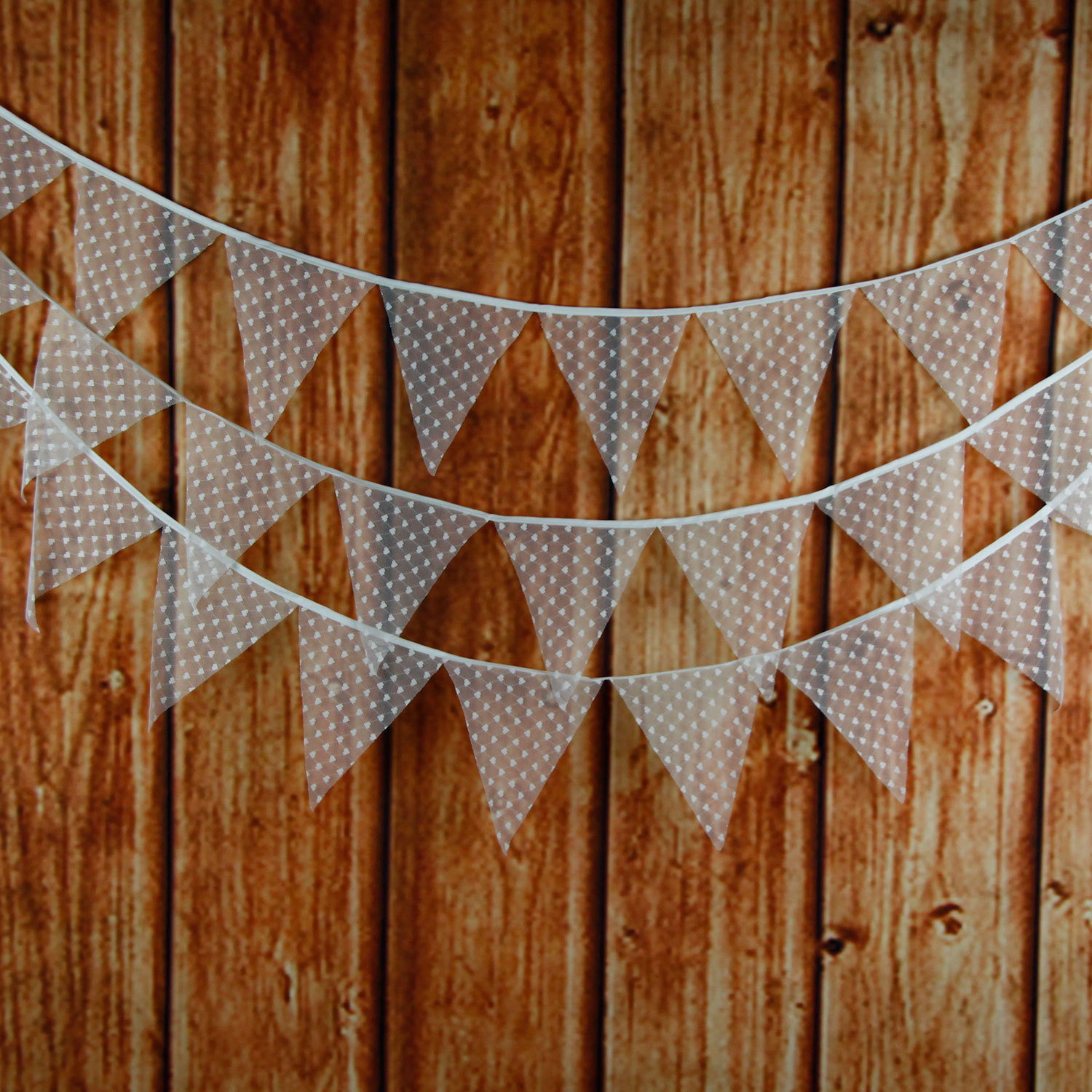 速卖通热卖单层白色小桃心蕾丝三角旗欧式婚礼装饰挂旗婚庆用品