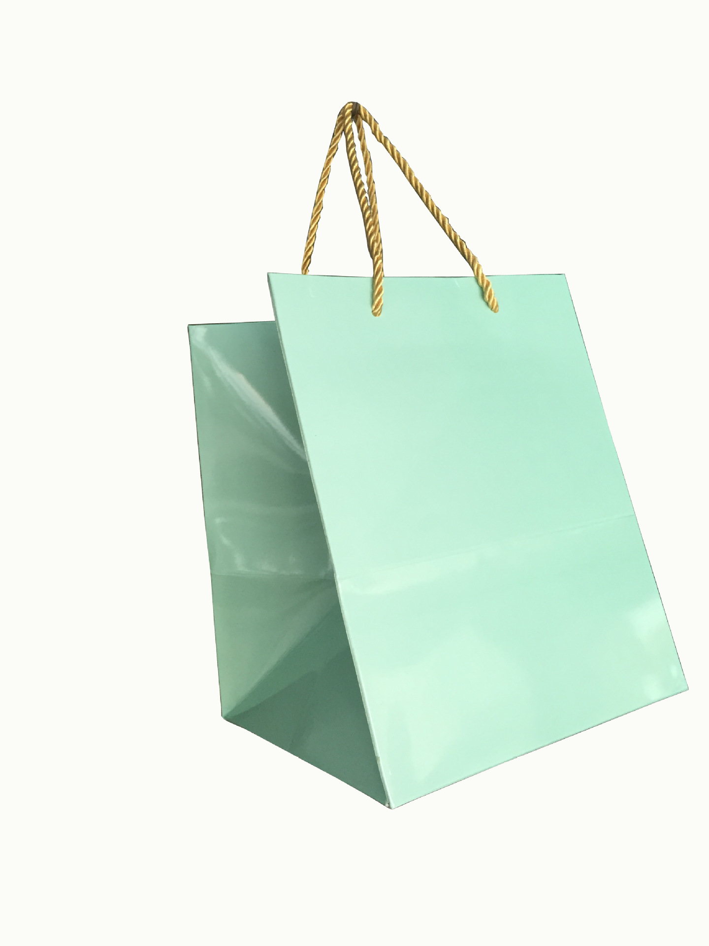 浅蓝色新款精美高档覆膜方体袋方形袋蛋糕花盒植物盆栽盒现货特价