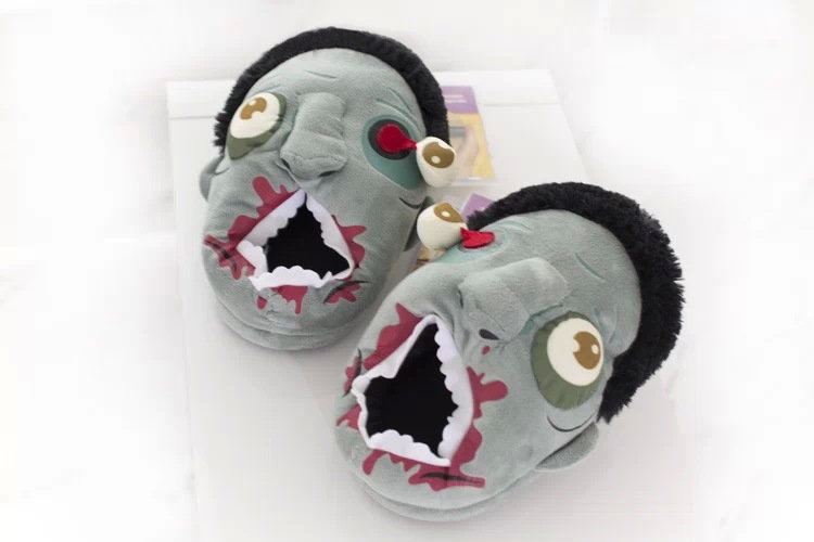 圣诞节礼物_搞怪僵尸鞋重口味男女情侣家居棉拖鞋圣诞节生日创意 - 阿