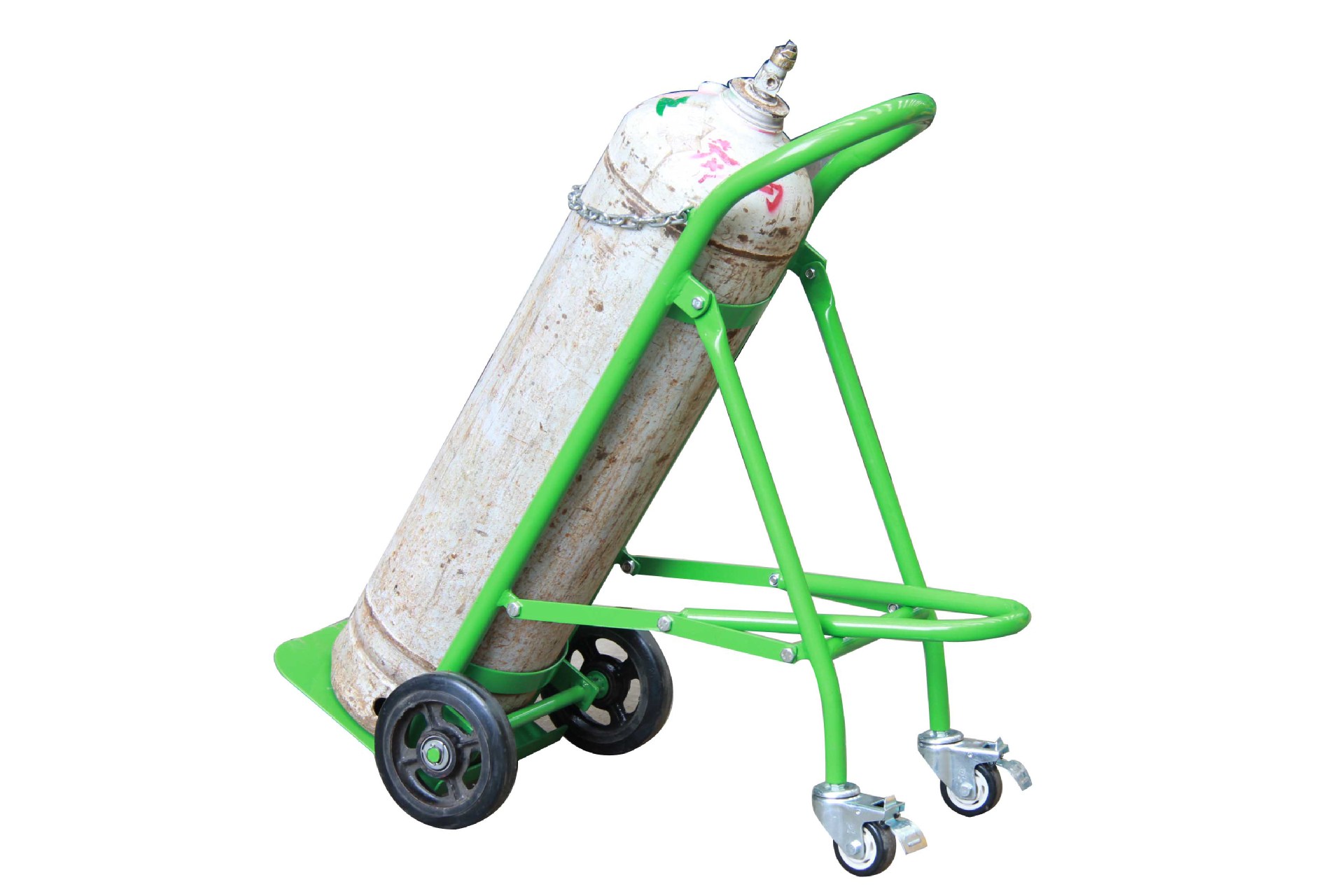 钢气瓶车 实心橡胶轮胎 耐磨无压痕 钢气电瓶车 ty120