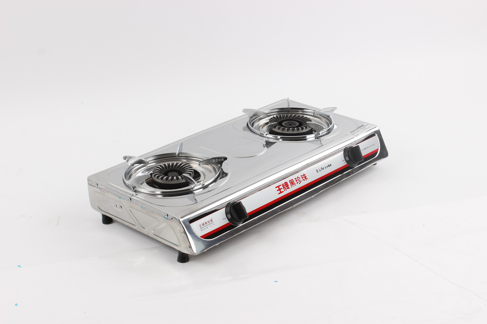 厂家直销 黑珍珠d-10 家用厨具灶具燃气双灶 不锈钢燃气灶