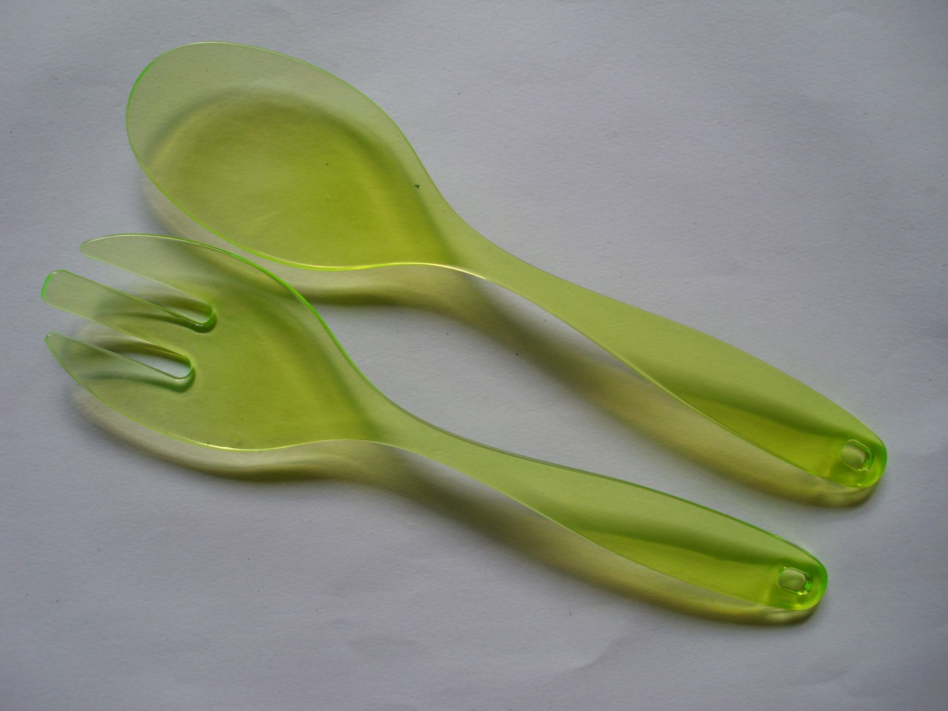 厂家供应塑料沙拉叉勺 食物搅拌叉勺 沙拉叉 沙拉勺 2套件叉勺