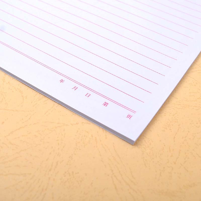 品名:得力单线信稿纸 尺寸:16k(190x265mm) 包装:3/120/240 规格:20页