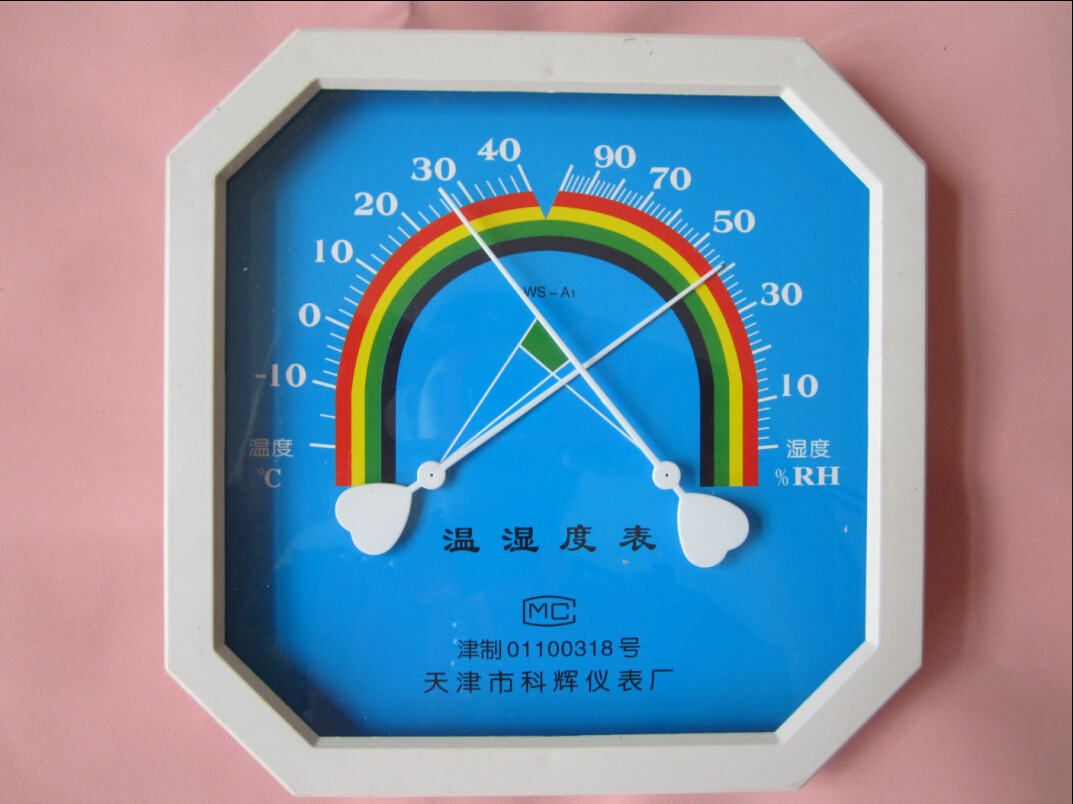 温湿度计ws-a1医用八角温湿度表192mm指针式室内壁挂温湿度计