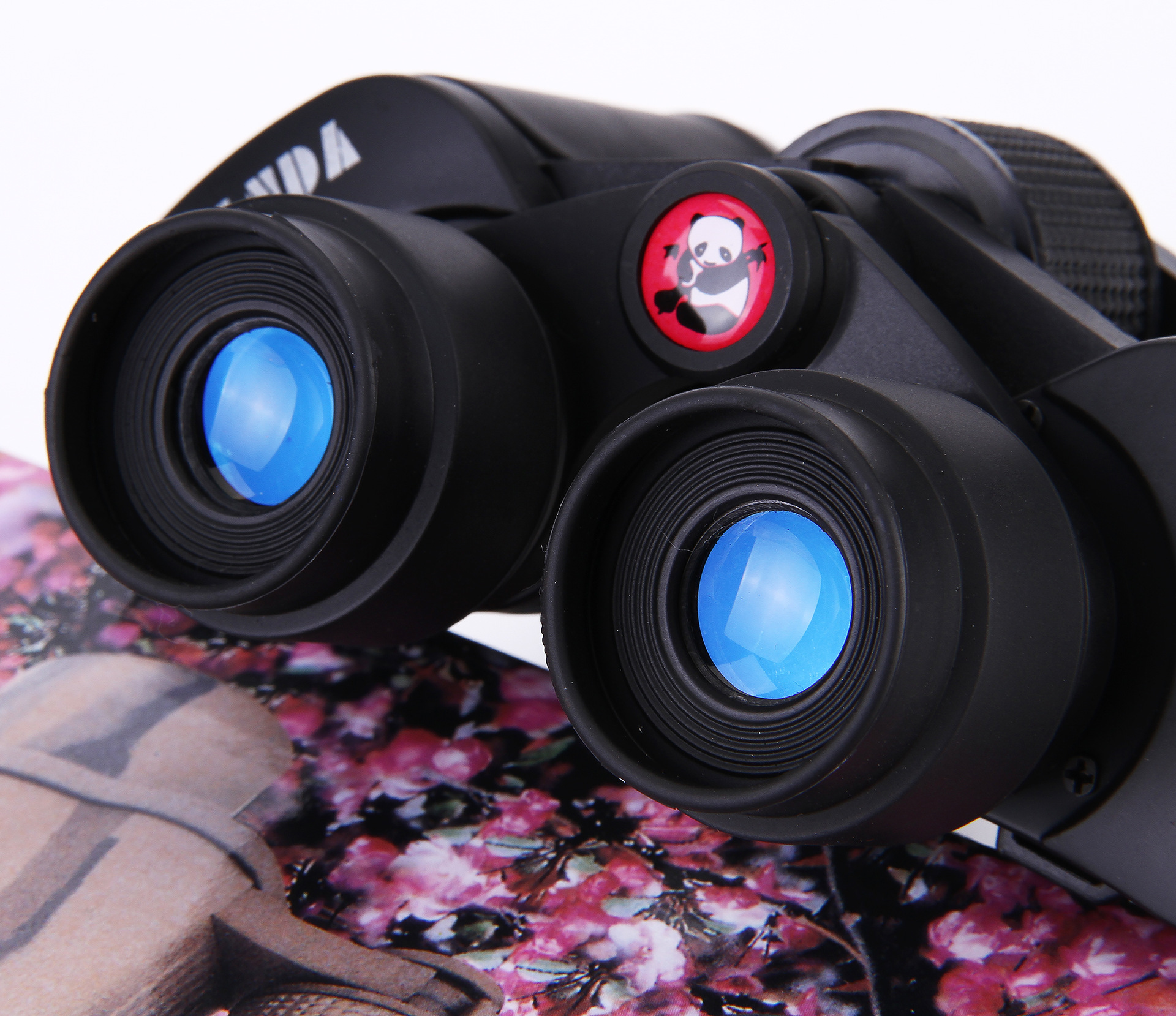 批发供应 20x50高倍熊猫望远镜 双筒微光夜视 高倍高清黑色望远镜