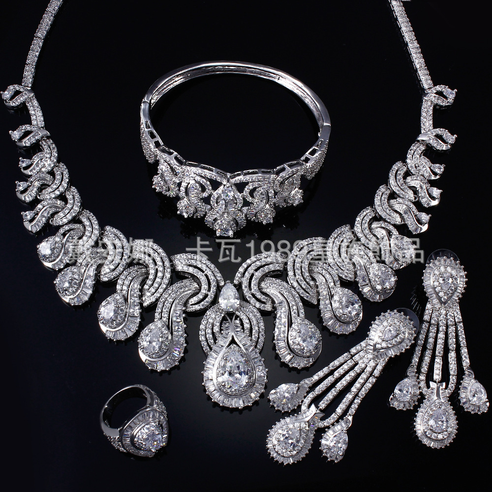 首饰套装 速卖通爆款 项链套装 欧美首饰 首饰四件套 饰品套装 发