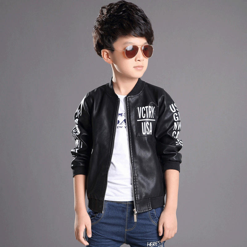 童装皮衣2015秋冬装男童外套加绒加厚儿童皮夹克中大童pu皮春秋装