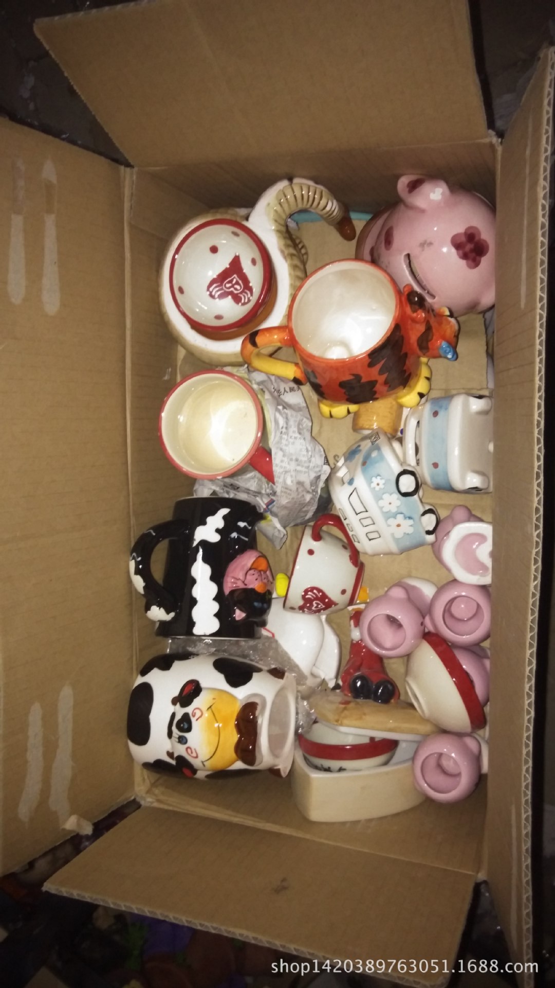 批发卡通玩偶动物 陶瓷工艺品 陶瓷工艺品摆件 套圈摆摊物品